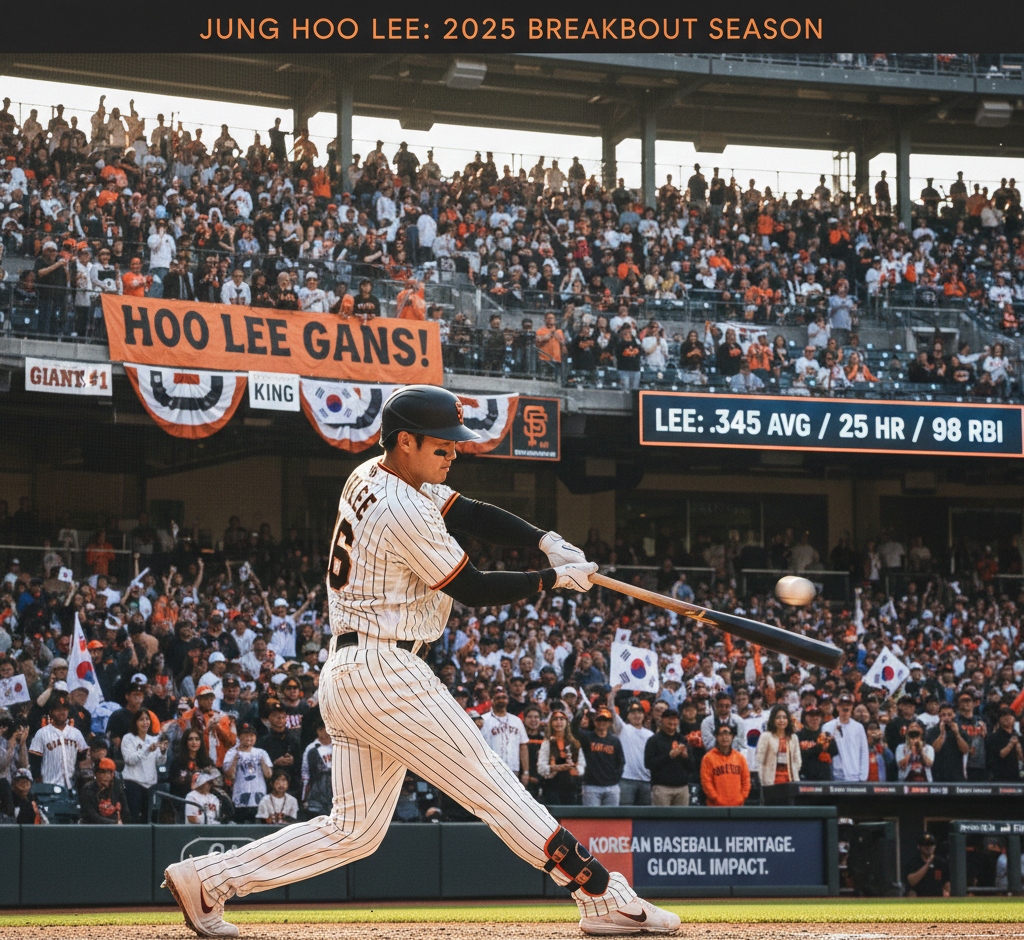 Jung Hoo Lee’s 2025 breakout with the Giants showcases elite contact hitting, unique mechanics, KBO pedigree, and massive cultural impact.
