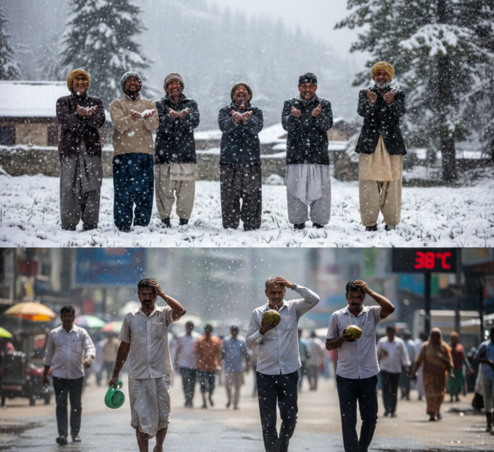India weather forecast shows rising temperatures and a Western Disturbance bringing rain, snowfall, and air quality relief across multiple regions this February.